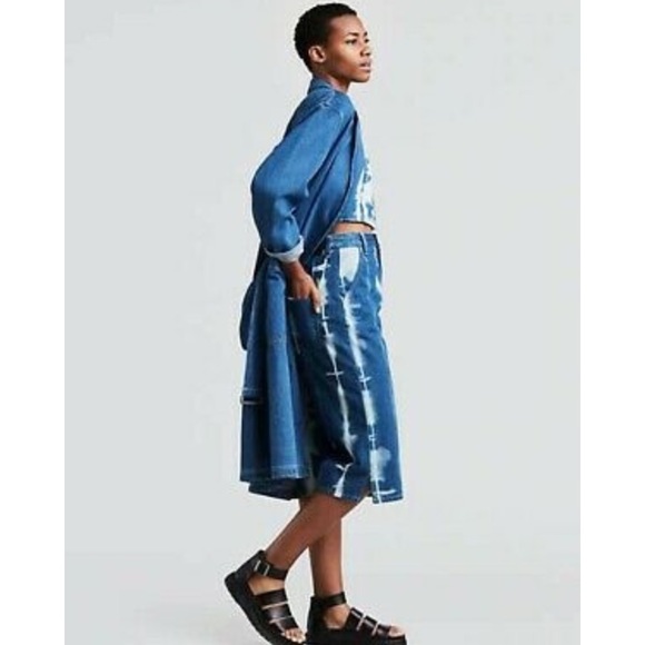 NWT Levis Made & Crafted Tie Dye Culottes Jeans - Picture 2 of 5